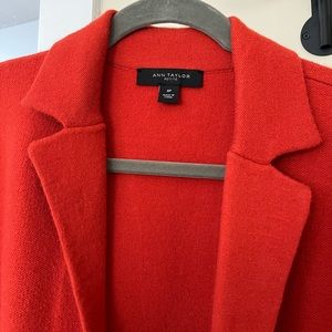 Anne Taylor striking orange sweater-blazer. Worn once.